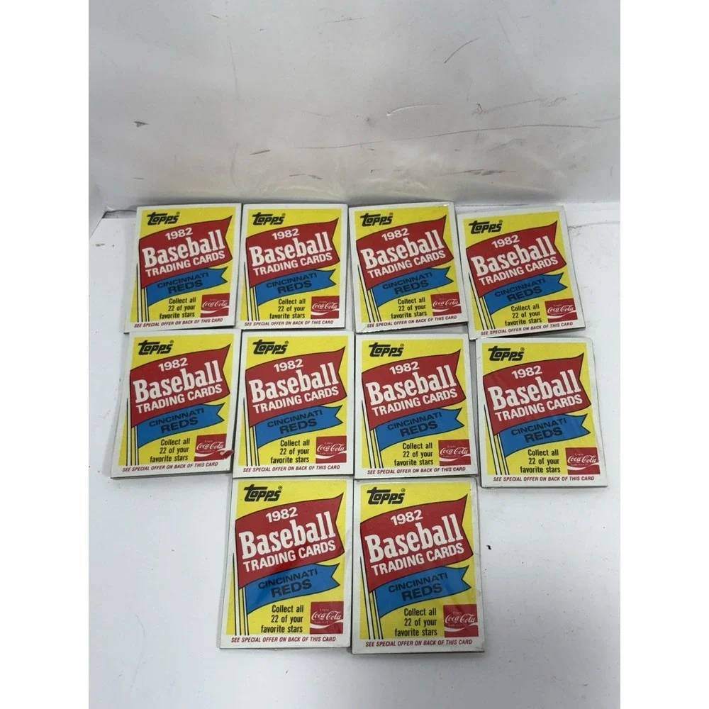 1982‎ TOPPS COKE COCA-COLA Lot Of 10 Cards CINCINNATI REDS Players Lot #1 - Picture 2 of 8
